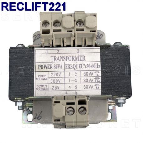 Transformador de corriente para elevadores de coches