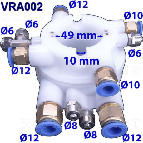 Válvula rotativa de aire para desmontadora de neumáticos