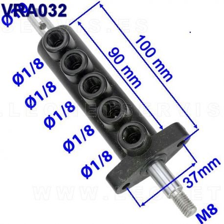 Válvula de aire de 4-5 vías para los pedales de la desmontadora de neumáticos