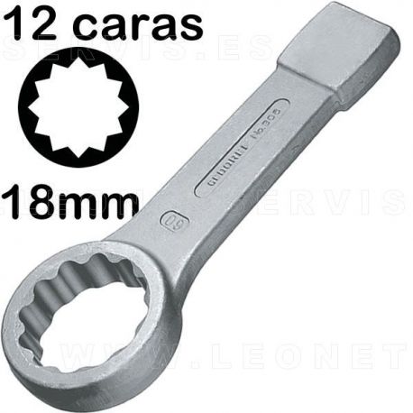 Llave poligonal de golpeo para uso con maza o palanca