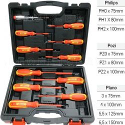 Juego de destornilladores VDE para coches eléctricos, 11 piezas
