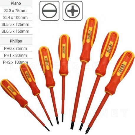 Juego de destornilladores VDE para coches eléctricos, 11 piezas, Plano, PH y PZ