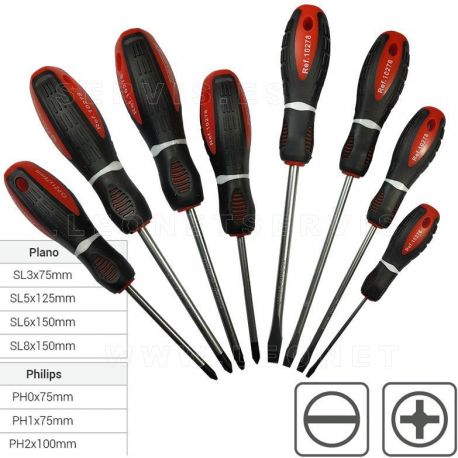 Juego de destornilladores profesionales Planos y PH