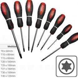 Juego de destornilladores profesionales Torx, 8 piezas