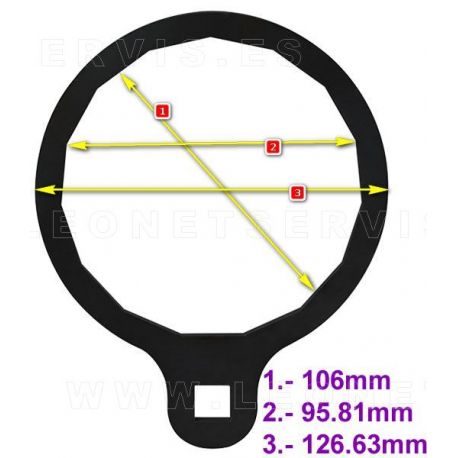 Llave para filtro diésel de HYUNDAI y KIA 2.0, 2.2 CDRI