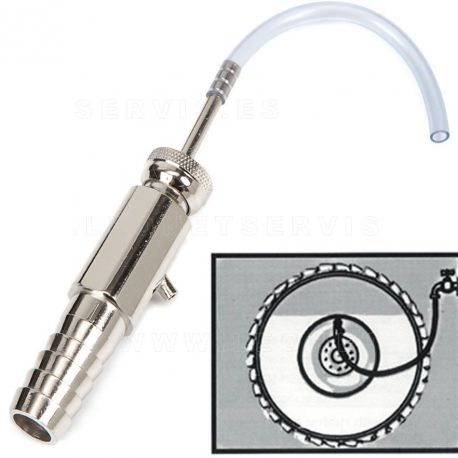 Válvula para llenado con agua en neumáticos agrícolas