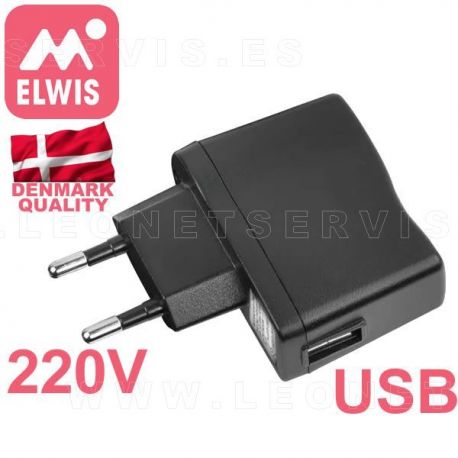 Cargador de mechero con salida USB para productos ELWIS