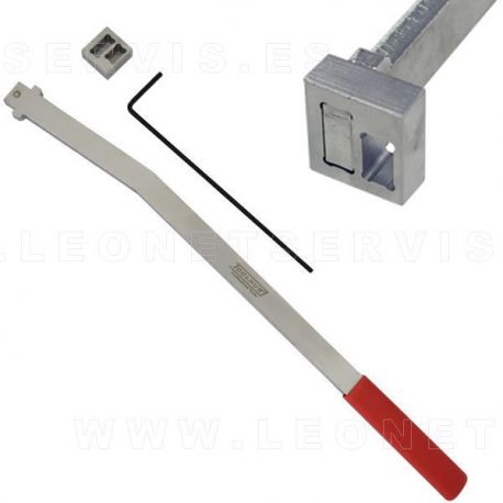 Tensor y pasador de bloqueo de la correa auxiliar Citroën, Peugeot, Ford y Fiat 1.4 y 1.6 diésel.