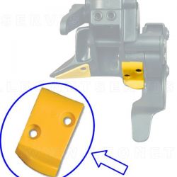 Protección rectangular para uña de acero atomática, 5 uds