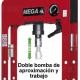 Prensa Mega 30 toneladas con cabezal deslizante y bomba hidráulica independiente