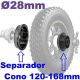 Cono extragrande y separador para 4x4 y pequeño camión. UNIVERSAL para equilibradora de eje 40 mm