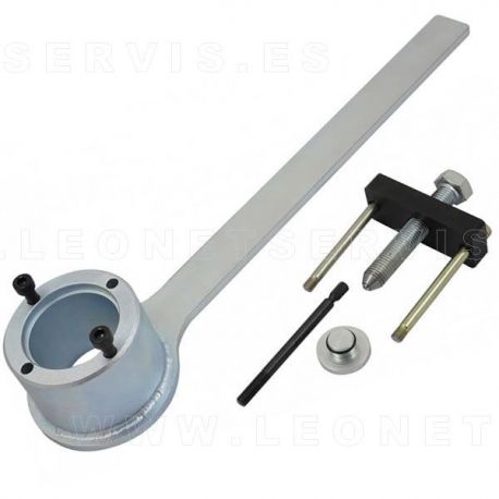 Llave especial para sujetar la polea de cigüeñal en Jaguar y Land Rover 4.0, 4.2 y 4.4 litros