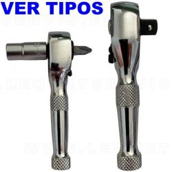 [Falta descrip] Carraca corta 1/4" de 72 dientes y porta-puntas