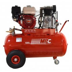 STRADE 65-100. Moto compresor de aire a gasolina 5 HP, 100 litros. Motor HONDA