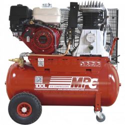 STRADE 90-100. Moto compresor de aire a gasolina 9 HP, 100 litros. Motor HONDA