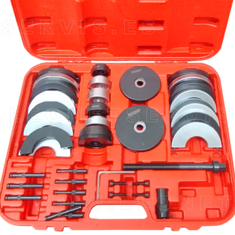 Juego para extraer e instalar bujes de 2ª generación en VAG. Medidas 62, 66, 72 y 85 mm