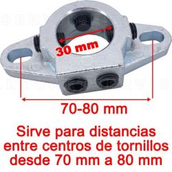 Acople UNIVERSAL en acero para uña de nylon para eje de 28-29 mm