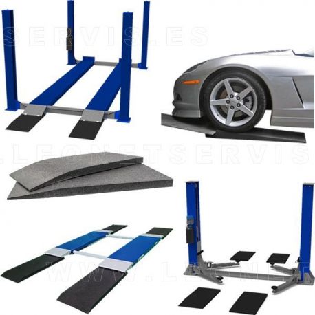 Rampa de caucho larga. Para un acceso fácil de los coches deportivos a los elevadores