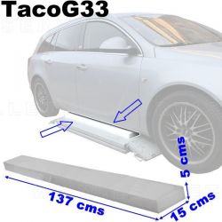 Taco deformable de poliuretano, medida 137x15 cm, grosor 5 cms