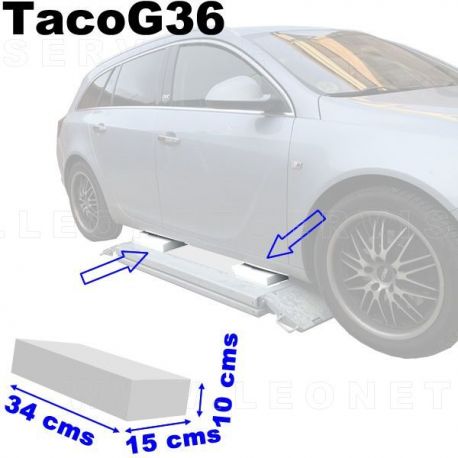 Taco VISCOELASTICO, medida 34x15 cm, grosor 10 cms.
