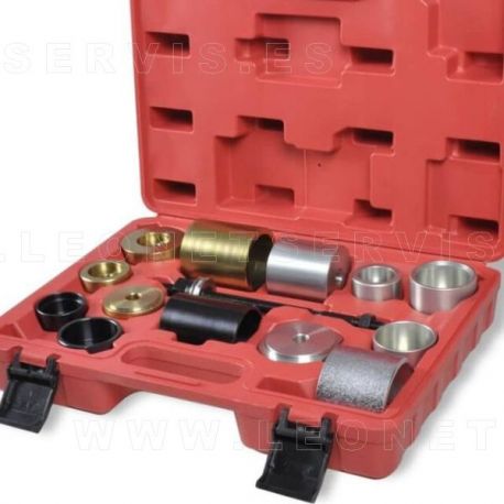KIT para extraer e instalar silentblocks, rodamientos y retenes de BMW y Mini. 16 piezas