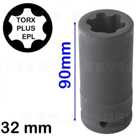Boca larga de impacto 32 EPL TORX PLUS,  3/4"