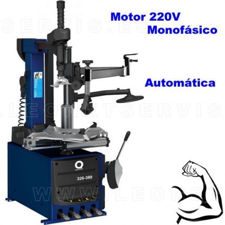 Desmontadora de neumáticos semiautomática con brazo de ayuda