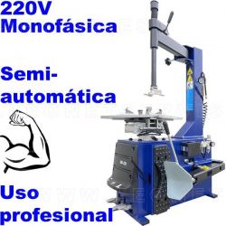 Desmontadora de neumático semiautomática con brazo de giro lateral
