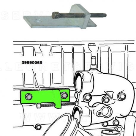 Útil para el montaje de la tapa del termostato VOLVO