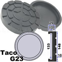 G23 Taco de goma de 148 mm para elevadores Ravaglioli...