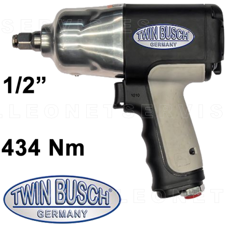 Pistola de impacto neumática 1/2" 434 Nm. Ligera con solo 1,3 kilos de peso