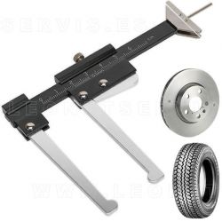 Medidor de profundidad del desgaste de los neumáticos y de los discos de frenos