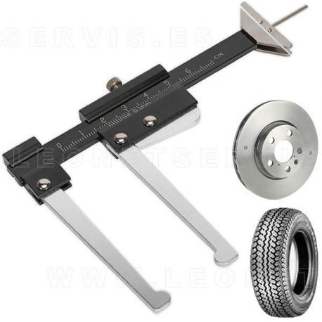 Medidor de profundidad del desgaste de los neumáticos y de los discos de frenos