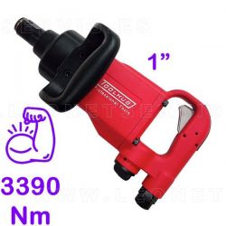 Pistola neumática de 1" y de eje corto. Fuerza 3390Nm