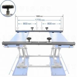 CrossUp 4x4® Par de travesaños PREMIUM para elevar 4x4 y furgoneta en elevador de tijera
