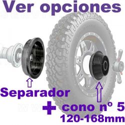 Cono extragrande y separador para 4x4 y pequeño camión. UNIVERSAL para equilibradora de eje 40 mm
