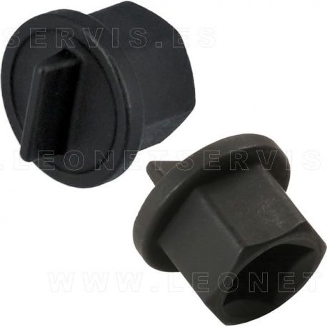 Llave de punta plana para retirar el tapón de punta plana del radiador