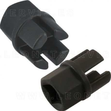 Llave para retirar el tapón del radiador con ranura en forma de cruz