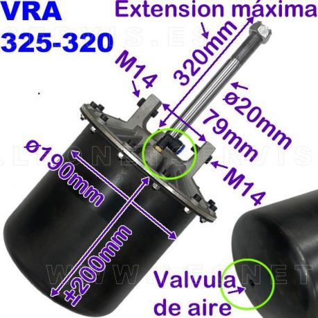 Calderín de aire destalonador para desmontadora de neumáticos