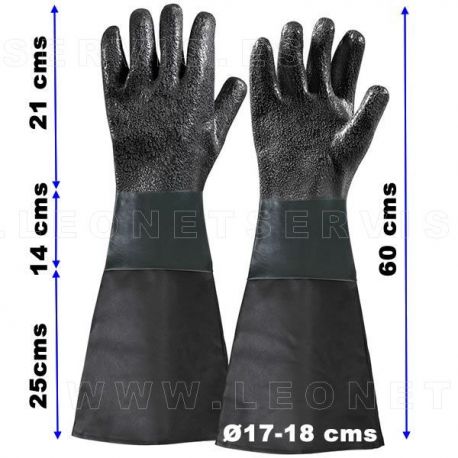 Guantes para chorreadoras (450 mm)