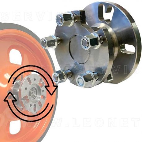 GUNIHUB™ 45,Buje giratorio (de rueda libre) universal para mover de coches con ruedas bloqueadas.