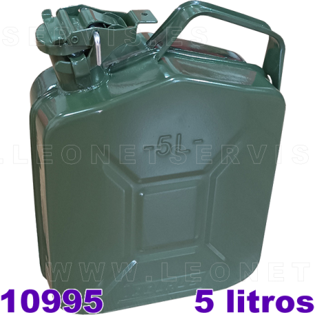 Bidón Jerrican de acero para Gasolina.