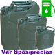 Bidón Jerrican de acero para Gasolina.