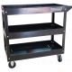 Carro metálico de taller con 3 bandejas