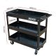 Carro metálico de taller con 3 bandejas
