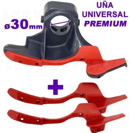 Uña de acero UNIVERSAL PREMIUM para desmontadoras con eje de 28-29-30 mm. Incluye plásticos de protección PREMIUM