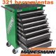 Carro de herramientas mannesmann, profesional con 321 herramientas 10 años de garantía Mannesmann