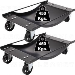 Conjunto de 2 carrito sporta coches de 450 kilos de capacidad, 900 kilos el conjunto