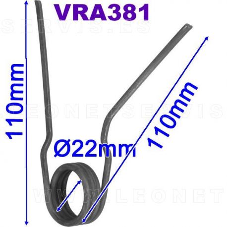 Muelle en "V" para pedal para desmontadora de neumáticos