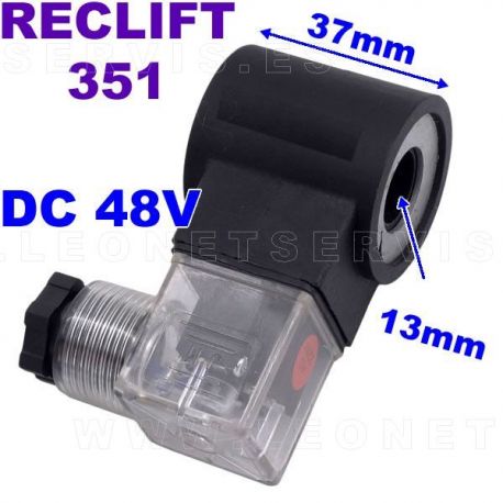 Bobina para válvula solenoide magnética